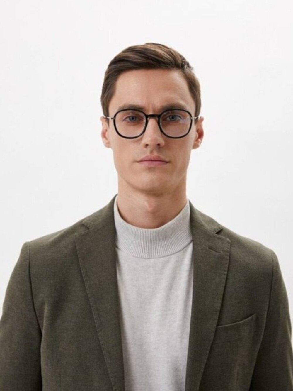 Saint Laurent SL436 OPT 001 Round Eyeglasses – Black/Silver 49mm - Picture 4 of 12
